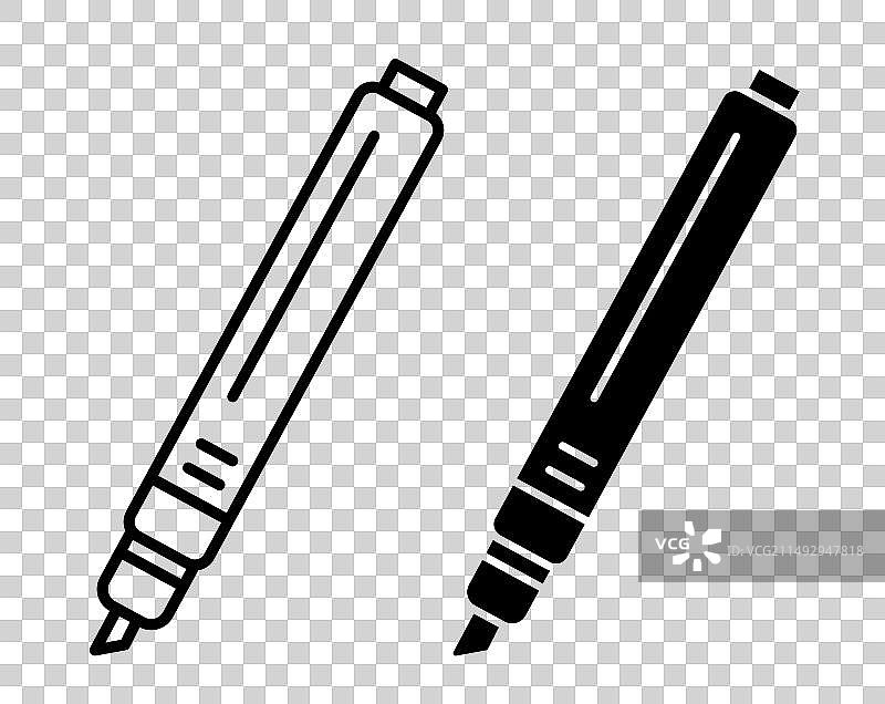 办公荧光笔符号图标集图片素材