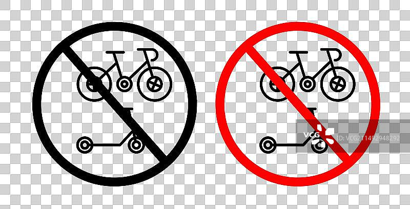禁止滑板车标志图标集图片素材