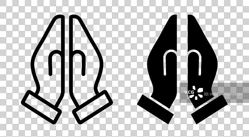 祈祷手势图标图片素材