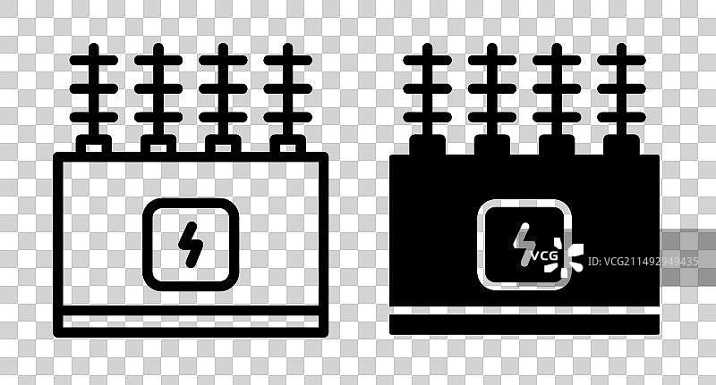 变压器图标集电力变电站图片素材