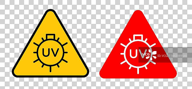 紫外线灯请勿直视标志图片素材