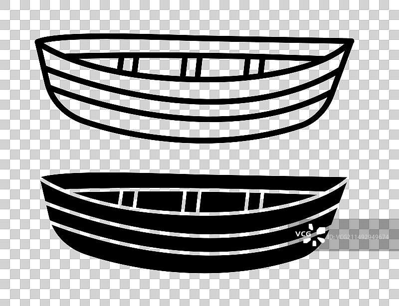 木船图标合集：水上木船标志图片素材