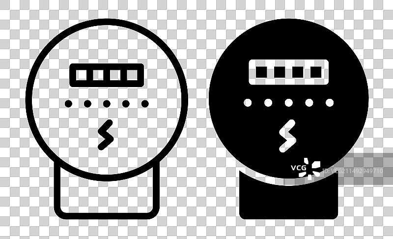 电表图标合集：水电能源计数器图片素材