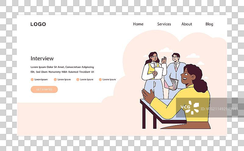 面试准备场景图片素材