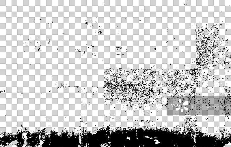 白色背景上的黑色Grunge纹理图片素材