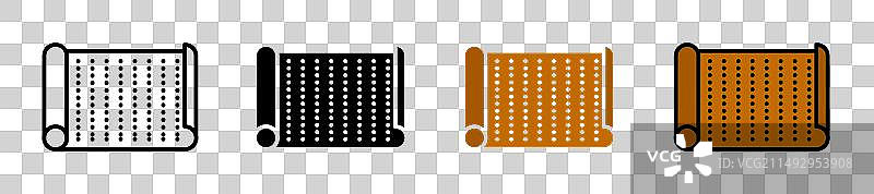 砂纸图标集：表面砂光纹理纸图片素材