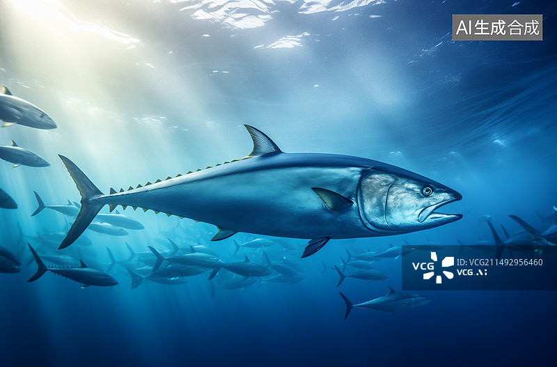【AI数字艺术】海底金枪鱼图片素材
