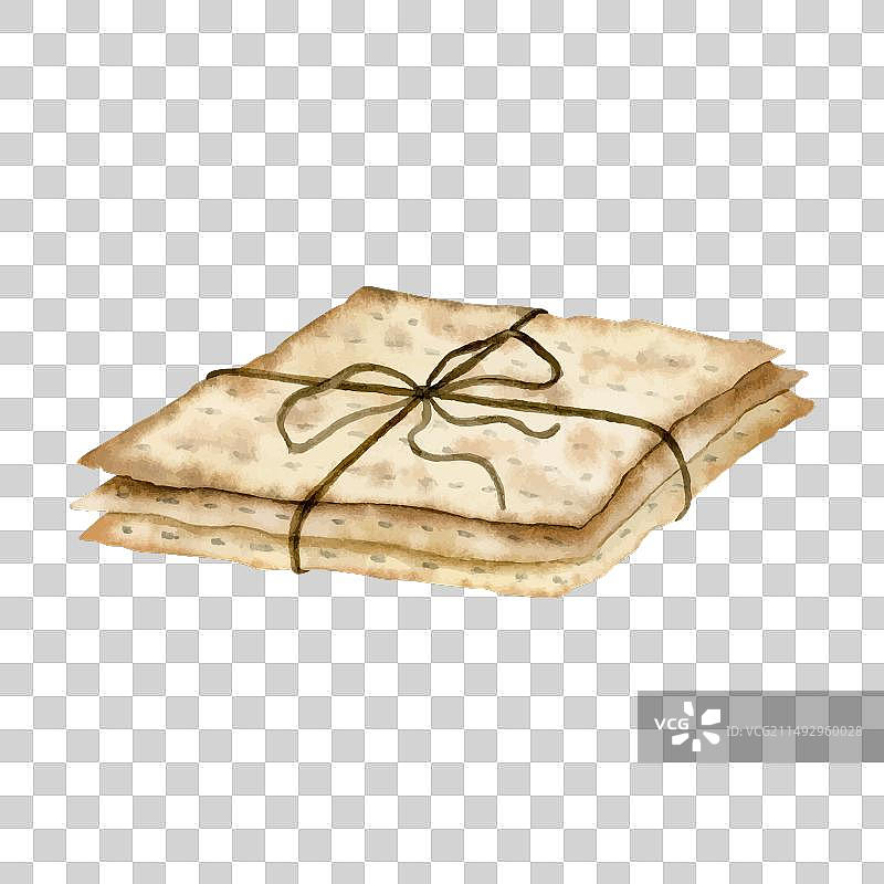 犹太逾越节的麦札堆与麻绳弓图片素材