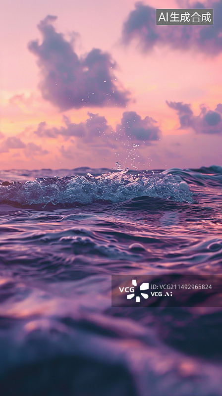 【AI数字艺术】海边日落图片素材