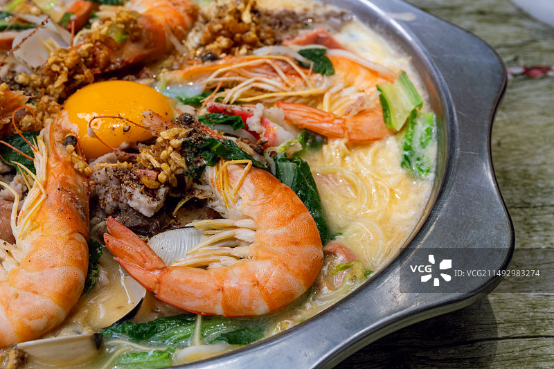 海鲜焖面图片素材