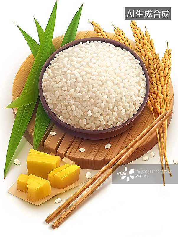 【AI数字艺术】粮食稻谷3D图片素材