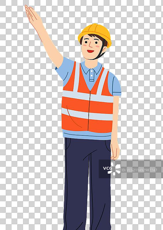 站在工地里的建筑工人图片素材