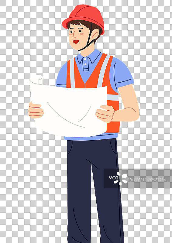 拿着蓝图的工程师 建筑工人图片素材