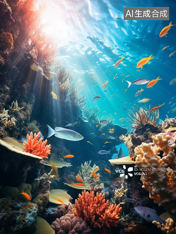 【AI数字艺术】海底世界图片素材