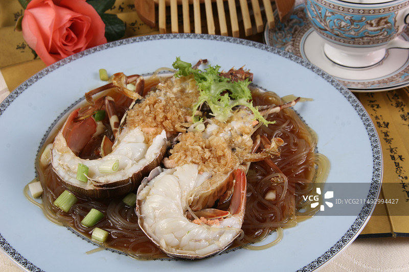 蒜泥粉丝蒸小青龙图片素材