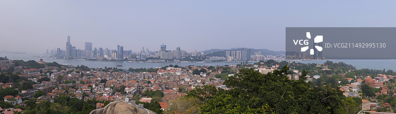 鼓浪屿日光岩看厦门全景图片素材