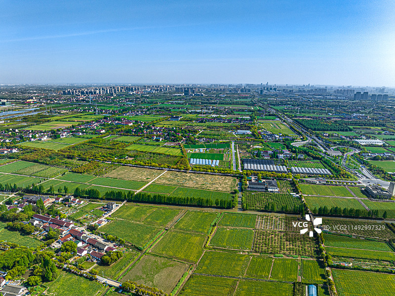 奉贤区北新村 上海远郊农村田园风光 奉贤区西渡街道 乡村振兴 美丽乡村建设 人与自然图片素材