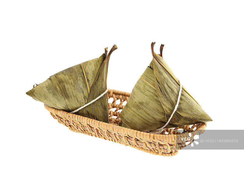 一篮子端午节粽子的白底图图片素材