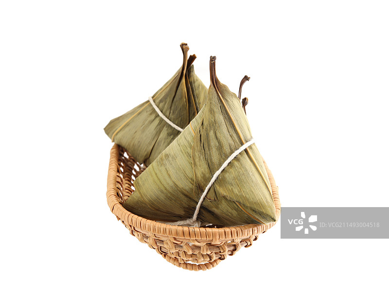 一篮子端午节粽子的白底图图片素材