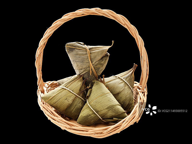 一篮子端午节美食粽子图片素材