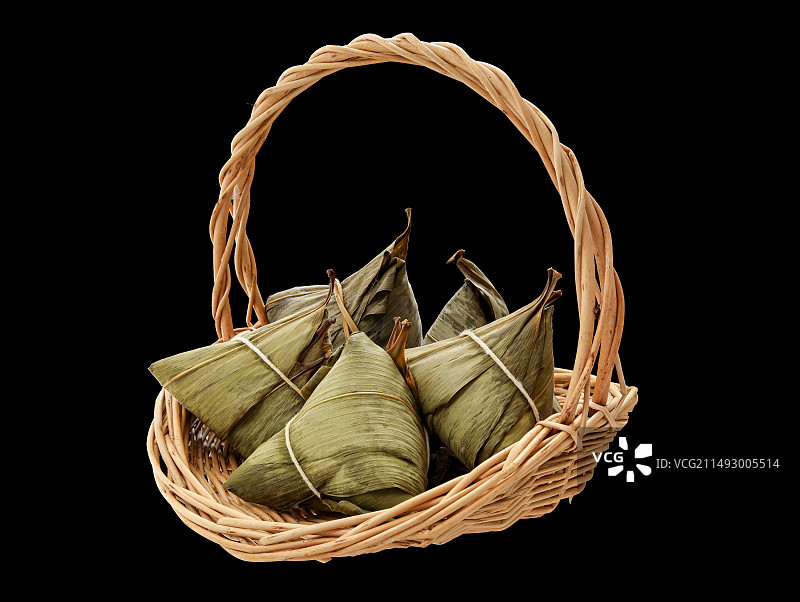 一篮子端午节美食粽子图片素材