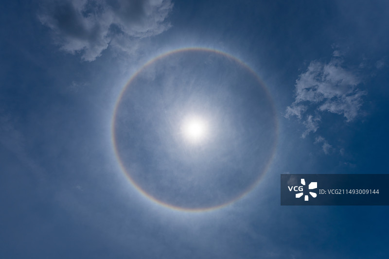 22度日晕图片素材