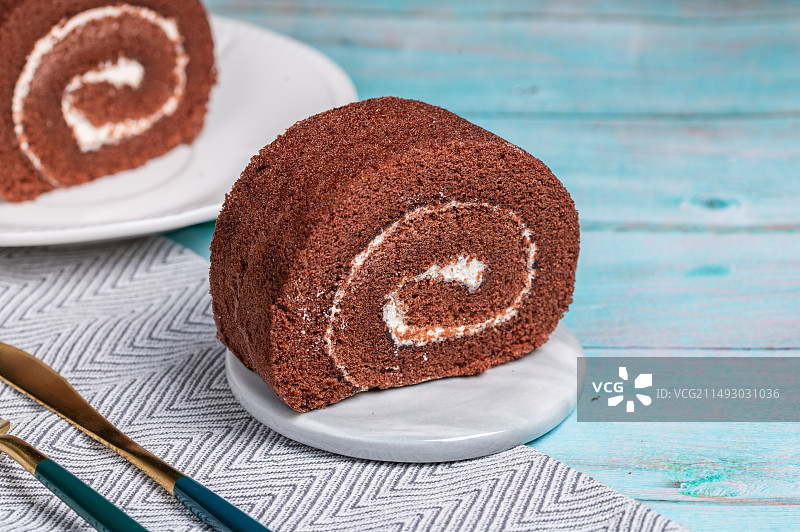 瑞士卷蛋糕图片素材