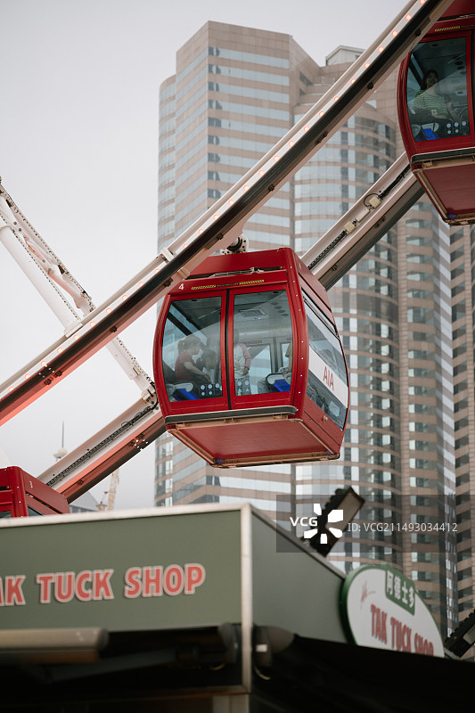 香港中环摩天轮特写图片素材