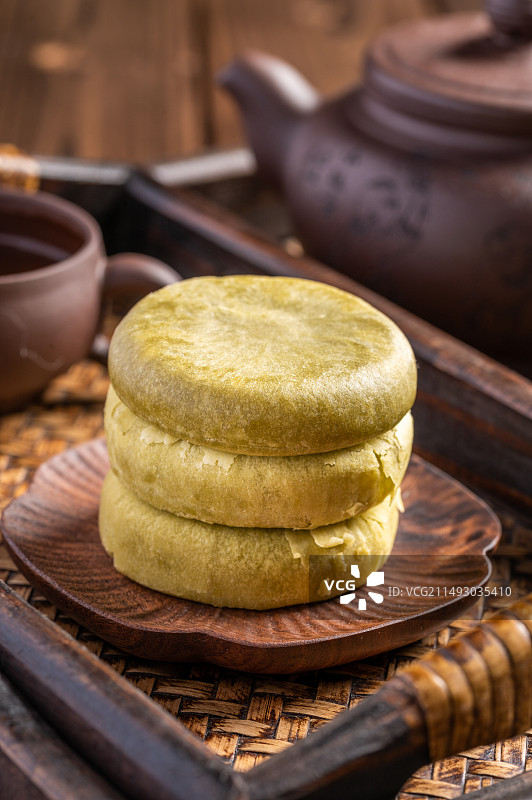 龙井茶酥饼图片素材