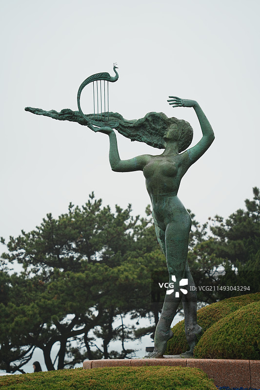 小麦岛公园雕塑图片素材