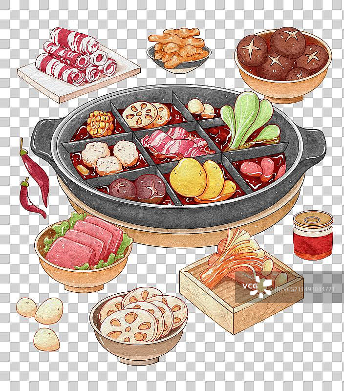 中国传统美食-川菜火锅图片素材