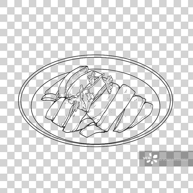 中国传统美食-川菜口水鸡图片素材
