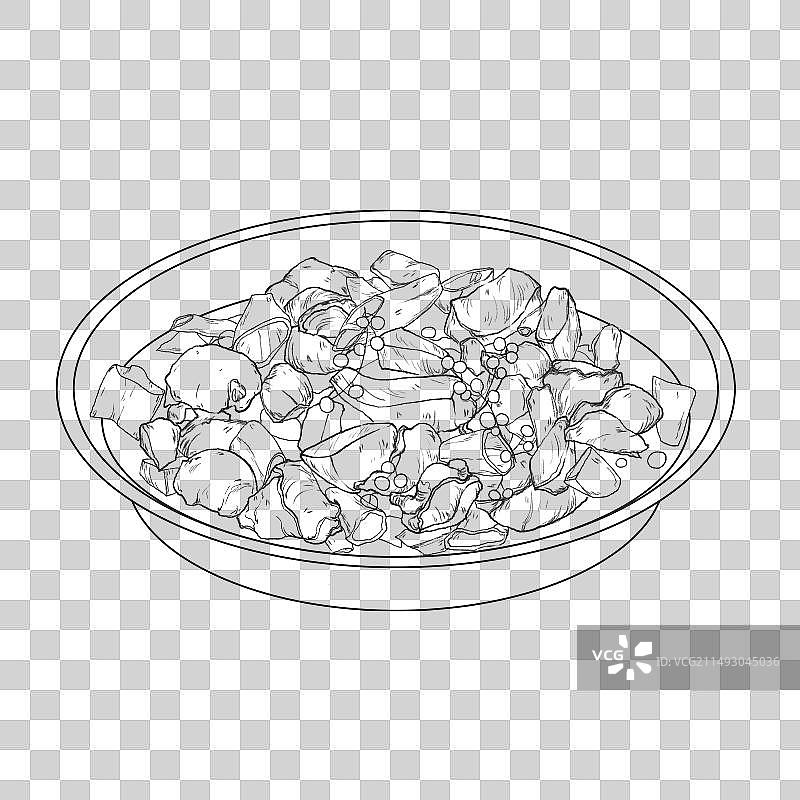 中国传统美食-川菜辣子鸡图片素材