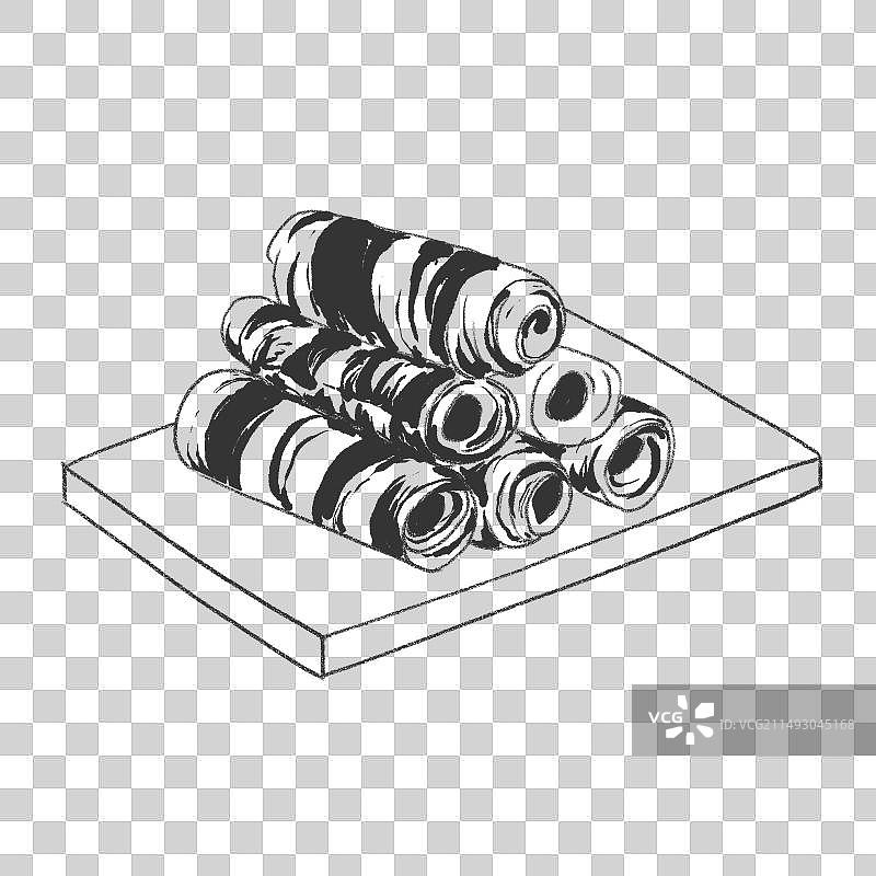 中国传统美食-川菜牛肉卷图片素材