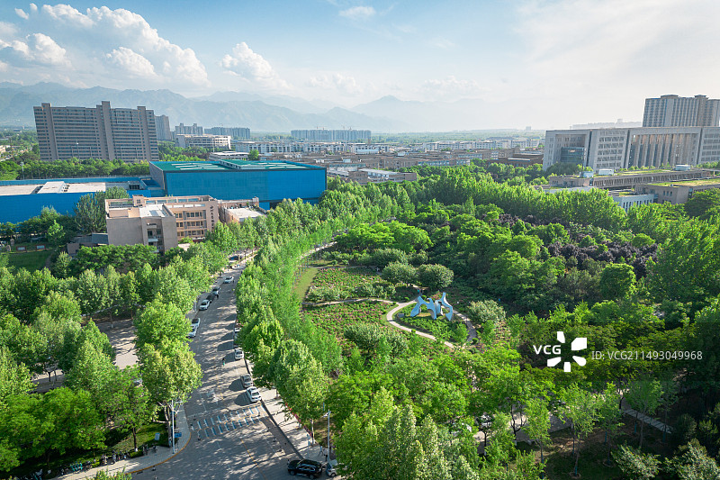 航拍西北大学图片素材