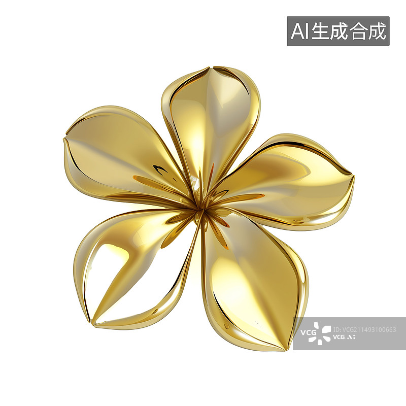 【AI数字艺术】白色背景3D风格紫荆花元素图片素材