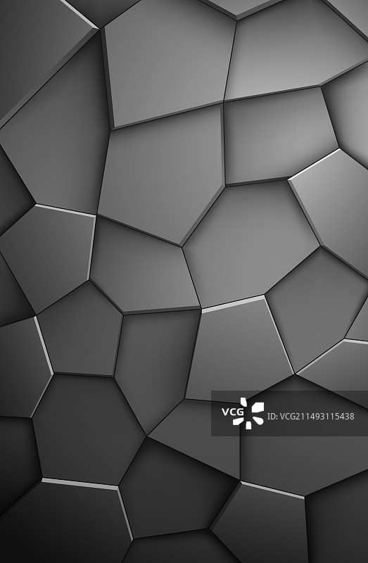 灰色调多面3D图形图片素材