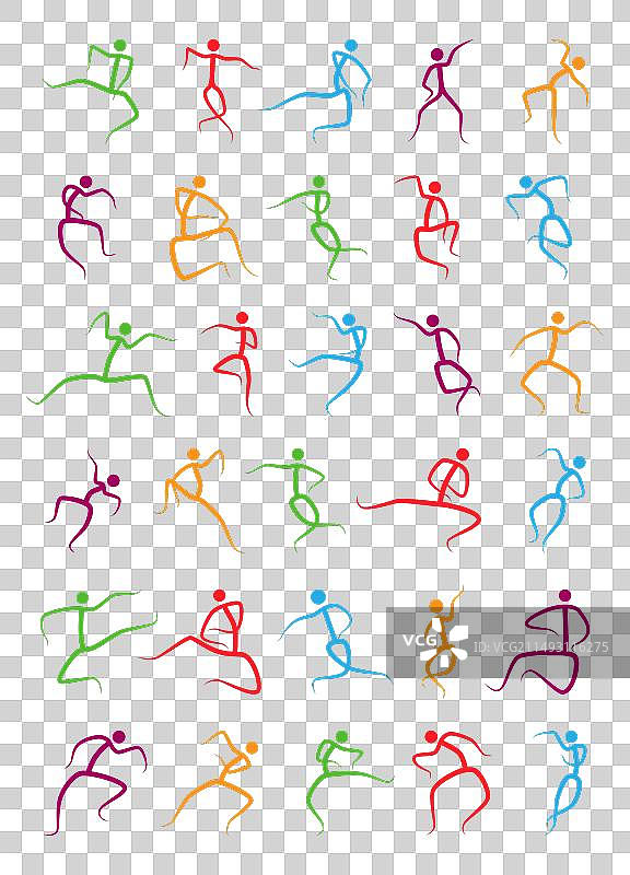 轮廓中的舞者图片素材