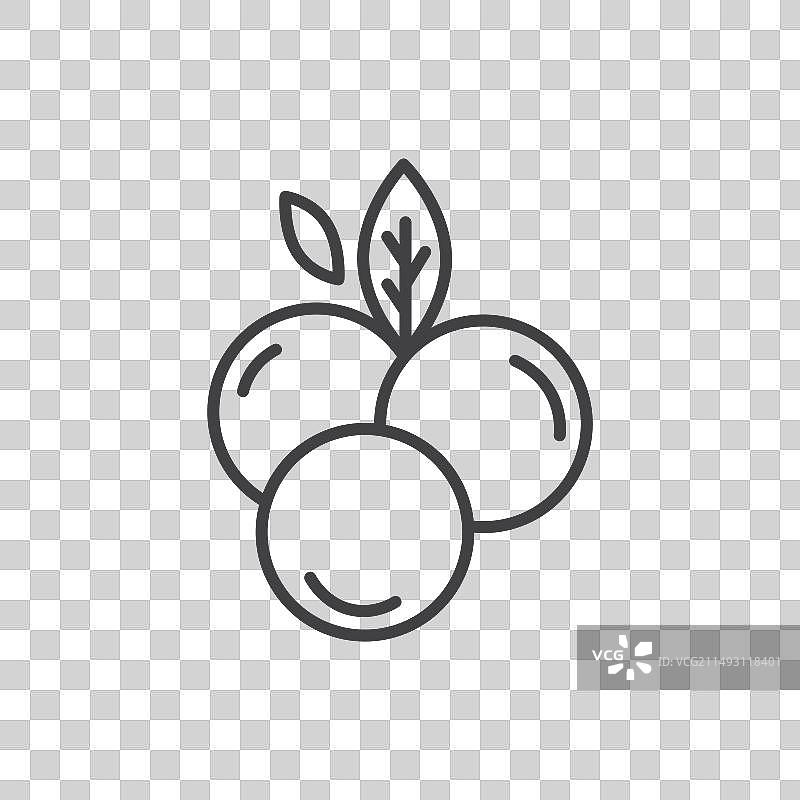 蓝莓图标集蓝色浆果食品符号图片素材