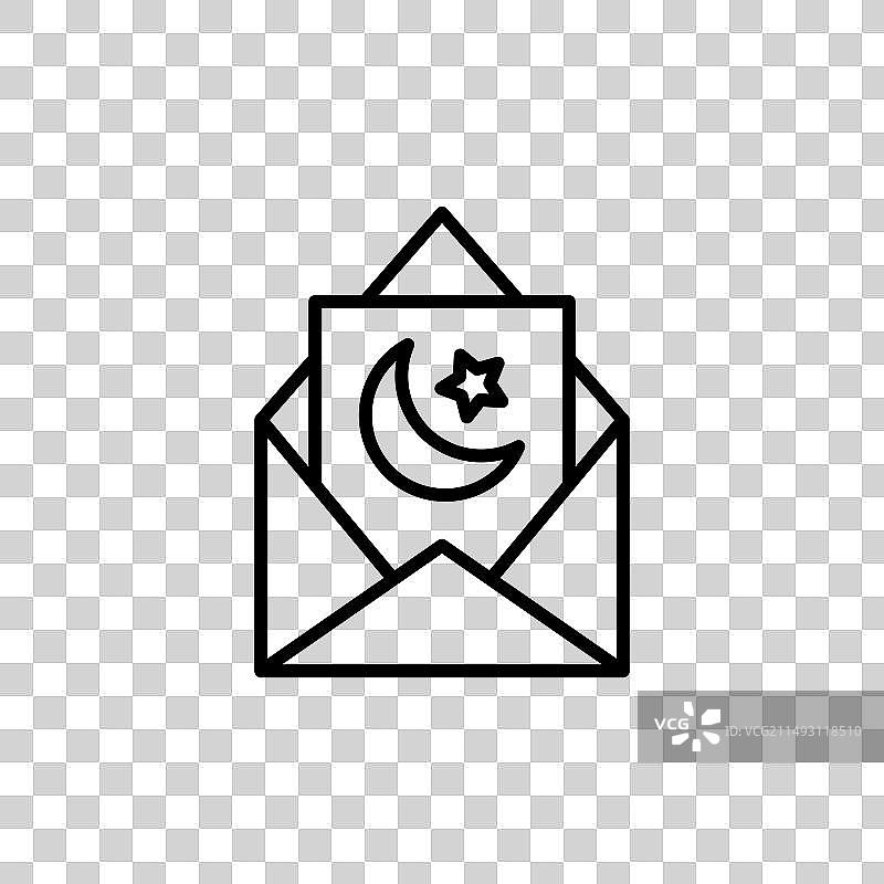 开斋节信封图标集伊斯兰斋月图片素材