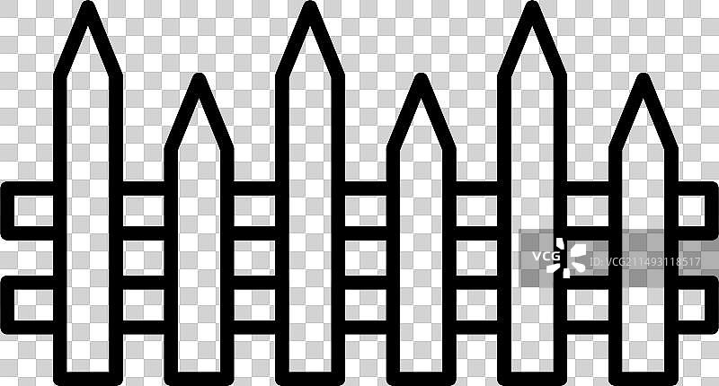 栅栏图标安全屏障花园符号图片素材