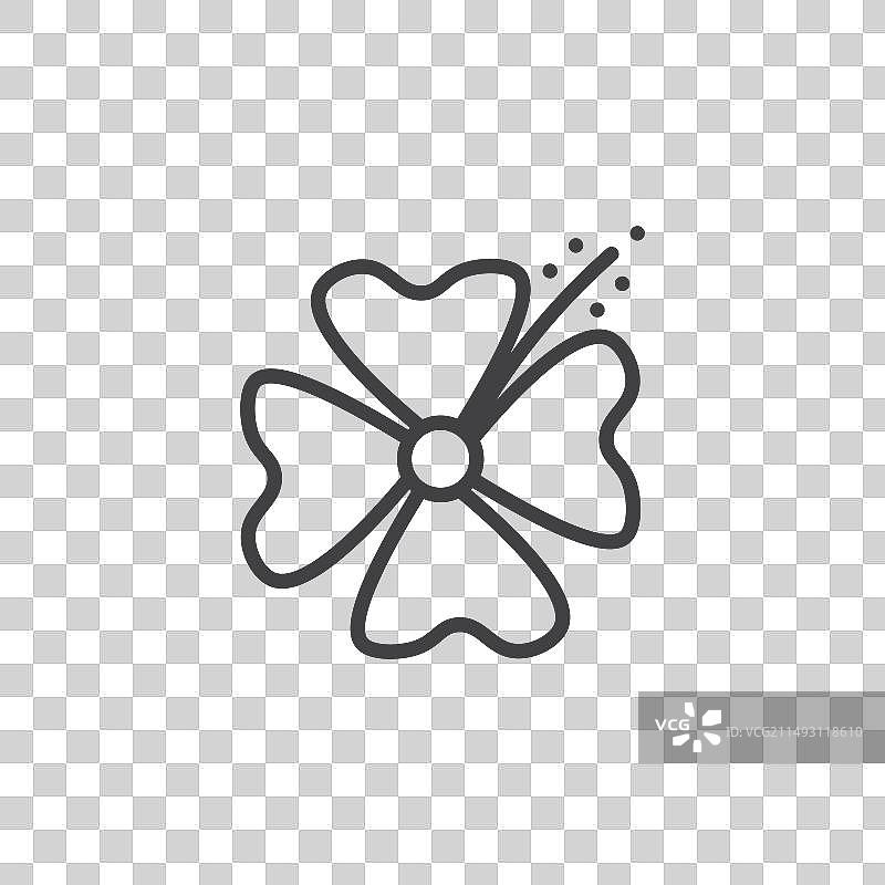 夏威夷芙蓉花图标合集图片素材