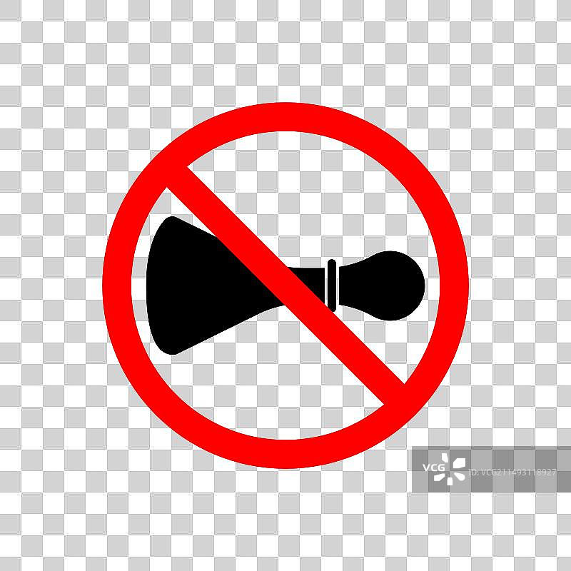 禁止鸣笛标志：保持安静，请勿鸣笛汽车图标图片素材