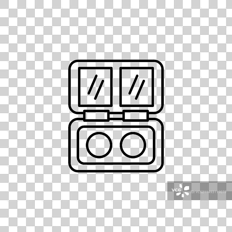 带睫毛阴影图标的调色板化妆品套装图片素材