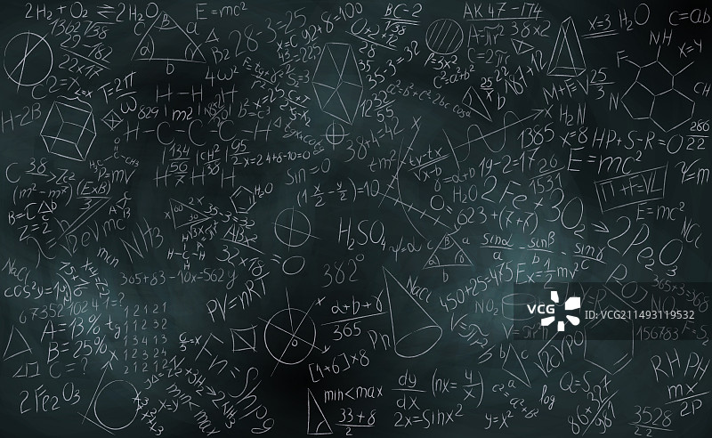 黑板上写的公式图片素材