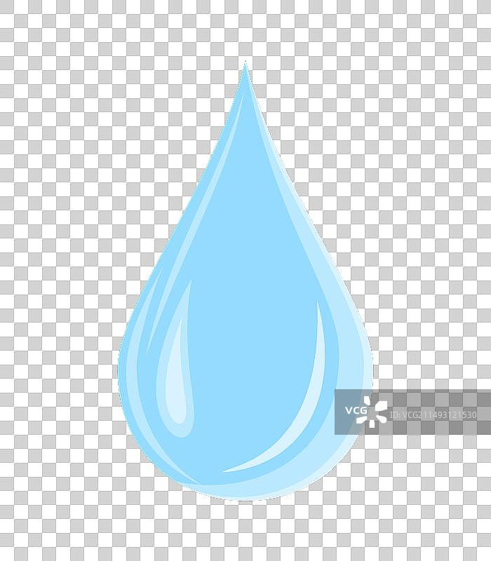 白色背景上的蓝色水滴图片素材