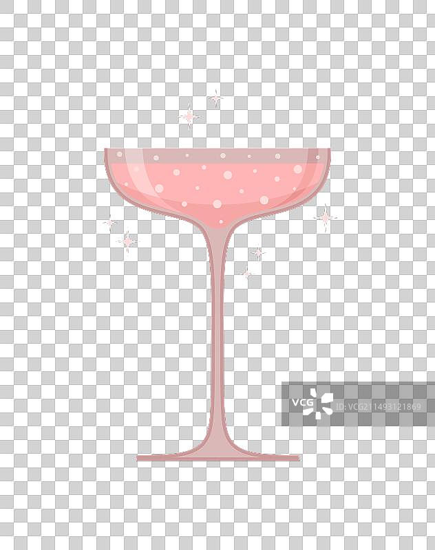 香槟酒杯与玫瑰气泡酒图片素材
