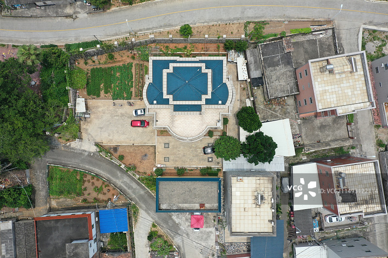 乡村田野风景航拍图片素材