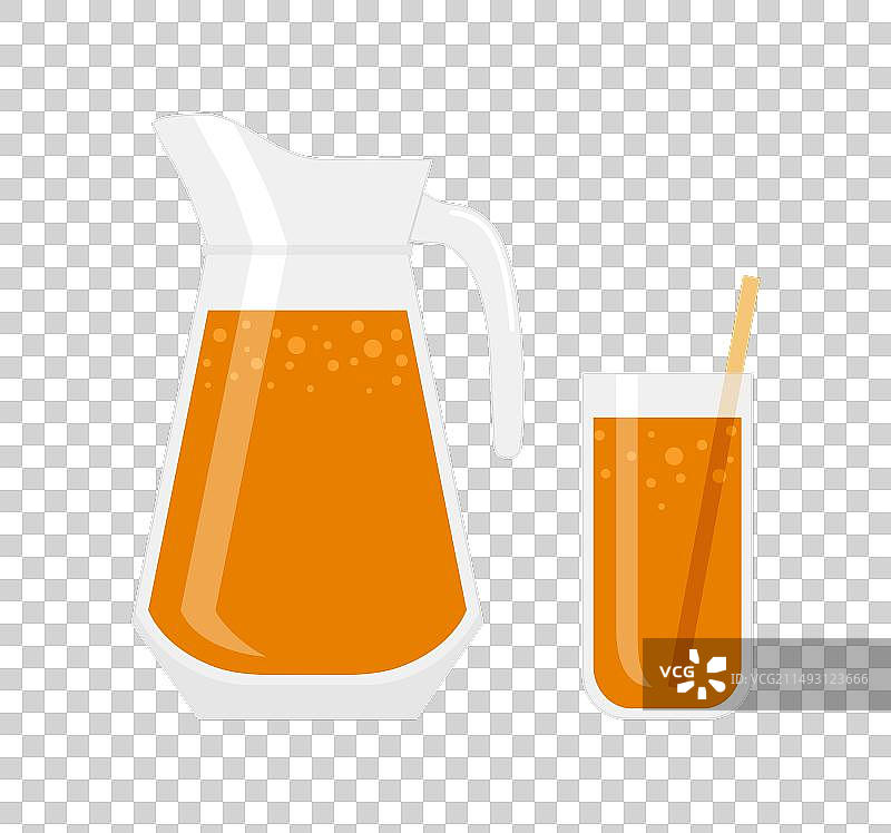 白色背景上的玻璃水罐和康普茶图片素材