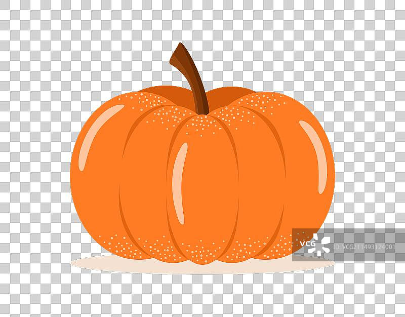 白色背景下的成熟橙色南瓜图片素材